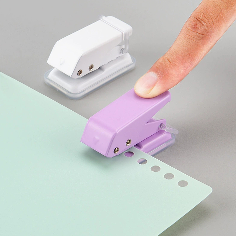 Office Supply Office Stationery Items - ミニかわいい1穴ペーパーパンチポータブル丸穴パンチャーかわいい文房具オフィス学校用品ペーパーカッター