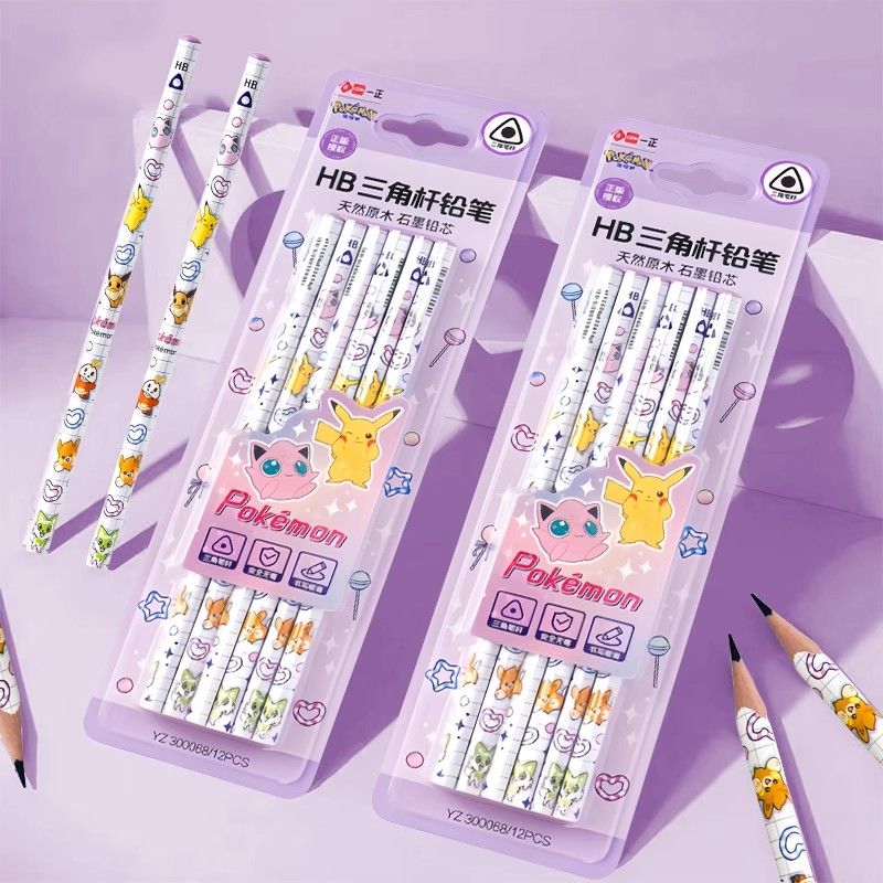 Supply Of Office Stationery - ポケモン三角形2B木製鉛筆 軽量筆記具 日常マーキング デスクトップ収納 オフィス 学校用品