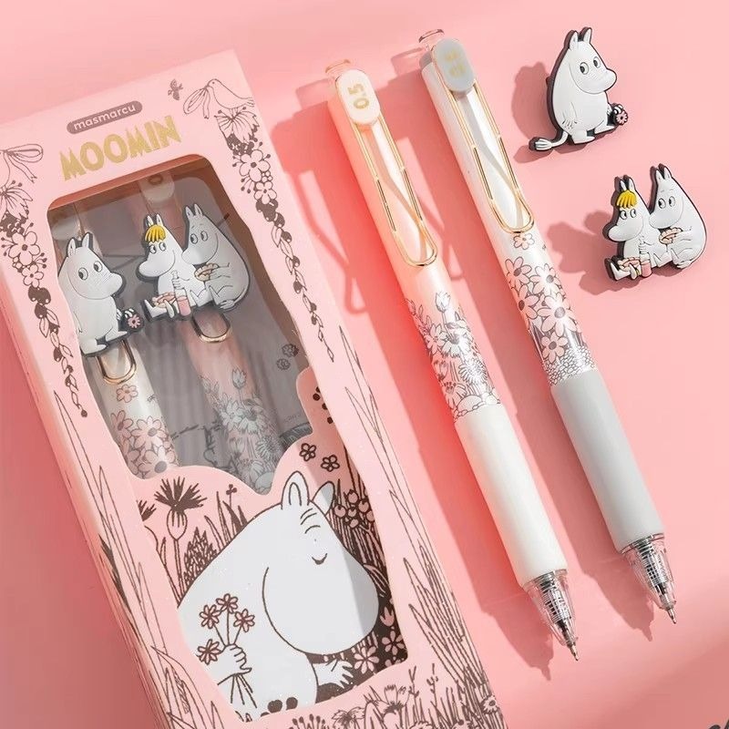 Stationery Office - ムーミンかわいい格納式ゲルペン 0.5 ミリメートル細字スムーズな書き込みボールペン毎日の学校文具用品学生向け