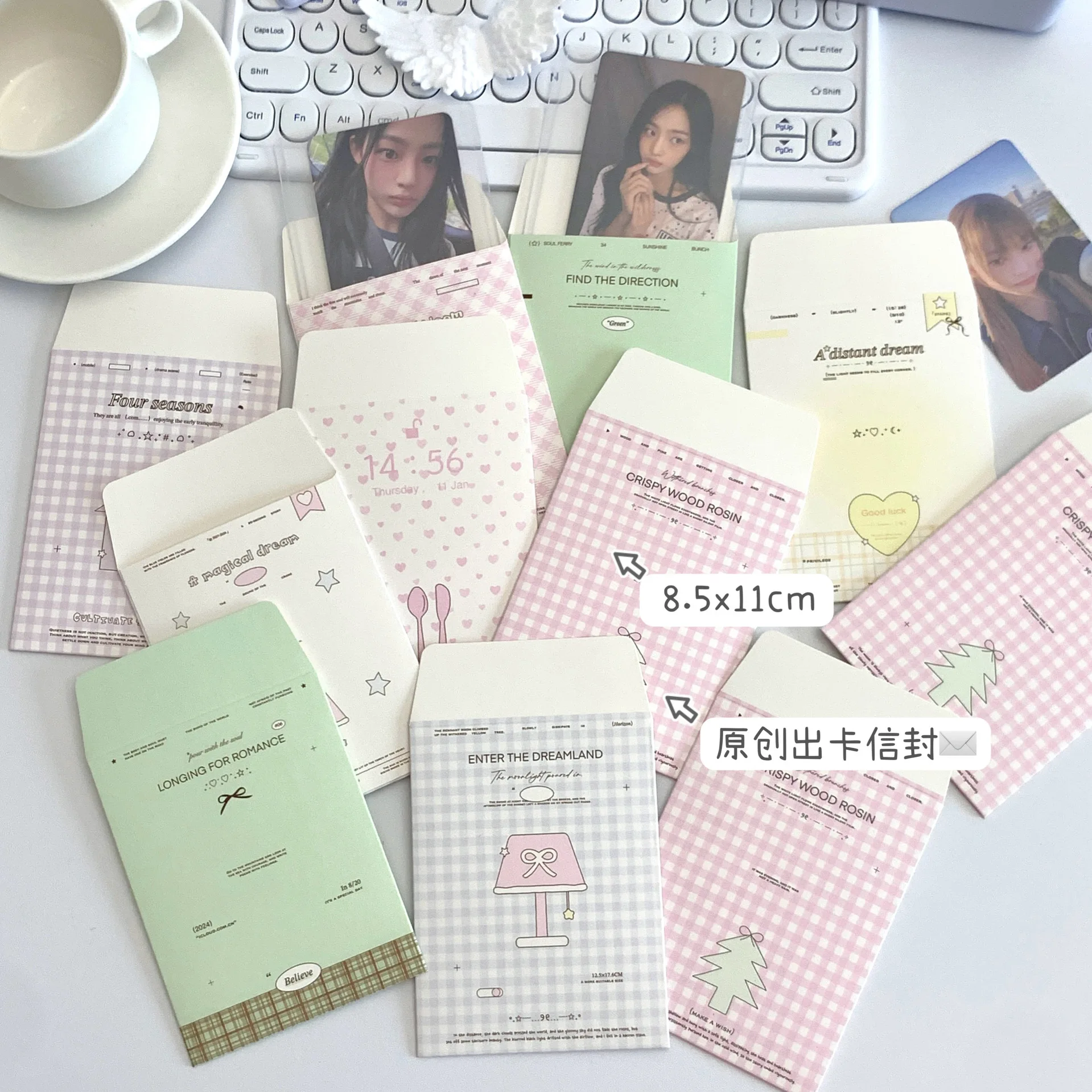 Letter Envelope Kraft - カード、封筒バッグ、包装素材、高価値、カードスリーブ用の小さなクラフト紙封筒、6個