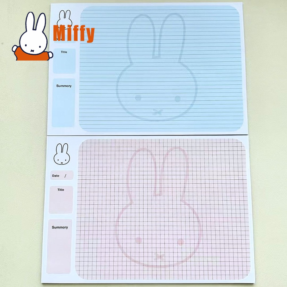 Office Supply Office Stationery Items - かわいいミッフィーメモパッドかわいいウサギ文具ノート厚いB5罫線入りグリッド紙美的学生学校事務用品ギフト