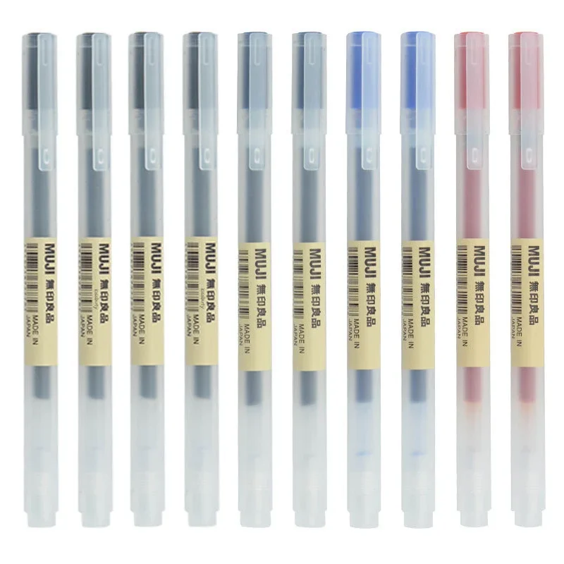 Stationery Supply Business - 10-30 ピース/セット 0.38/0.5 ミリメートルゲルペン黒/青インク MUJIs ペン学校事務用品文具学生ビジネス署名ボールペン