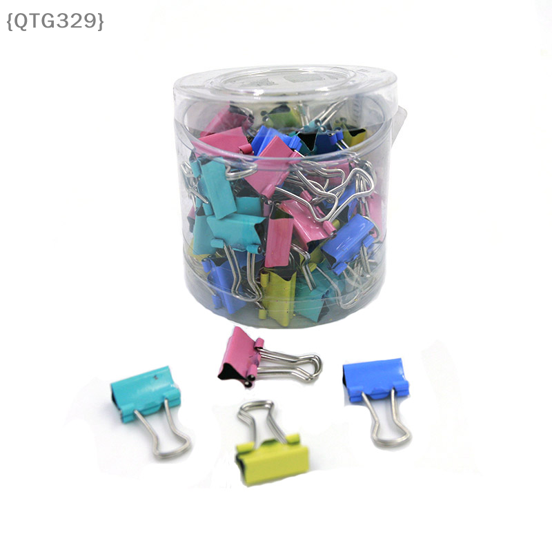 Binder Clip Assorted - 【F2-QT329】60個入りミニメタルバインダークリップ詰め合わせ - 15mmグリップクリップ、オフィスノートや手紙の整理に最適