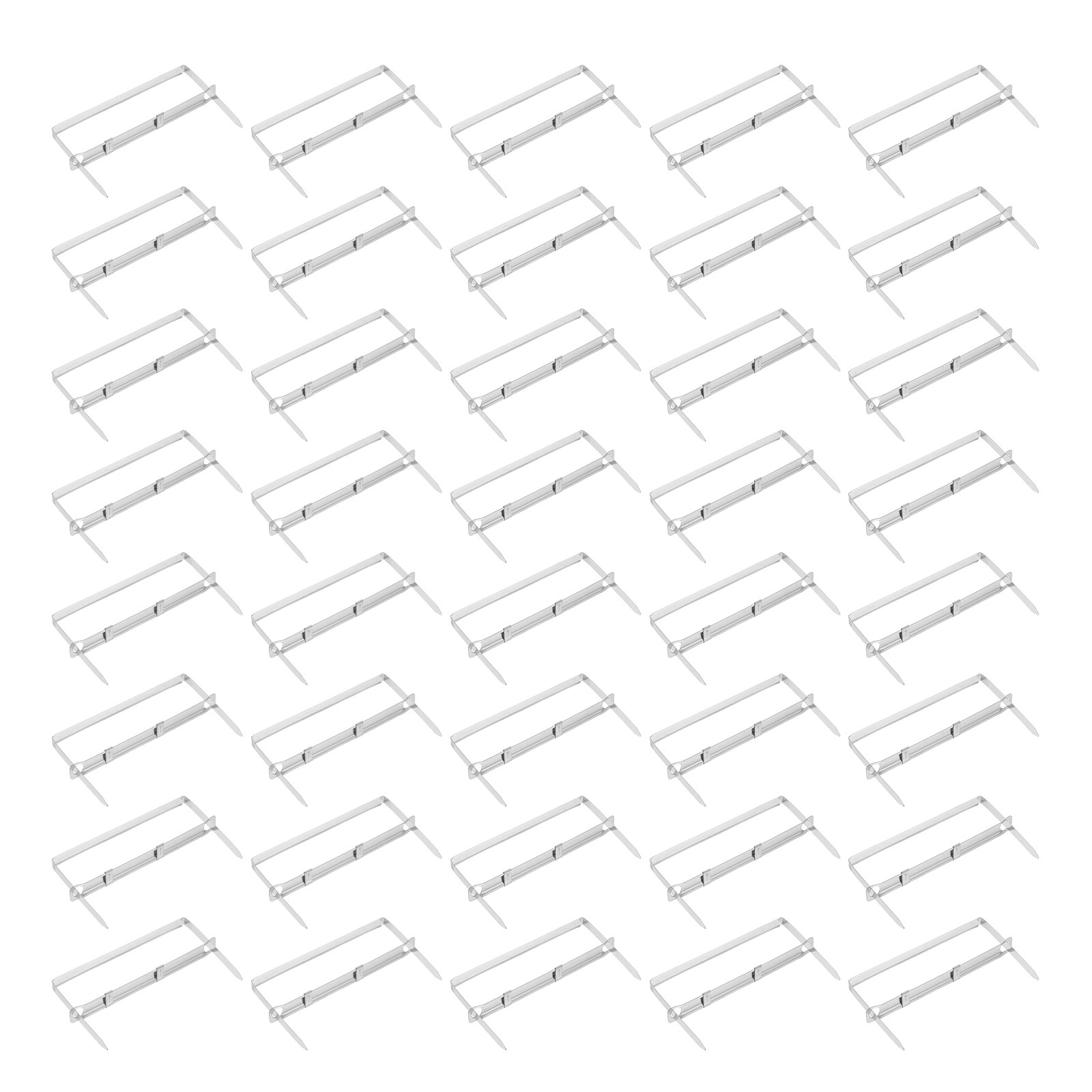 Binder Clip Assorted - 50個入り 2穴パンチプロングペーパーファスナー 金属製バインダークリップ 書類整理用 速く安全に固定できるプロ仕様のワークスペースファイルフォルダ