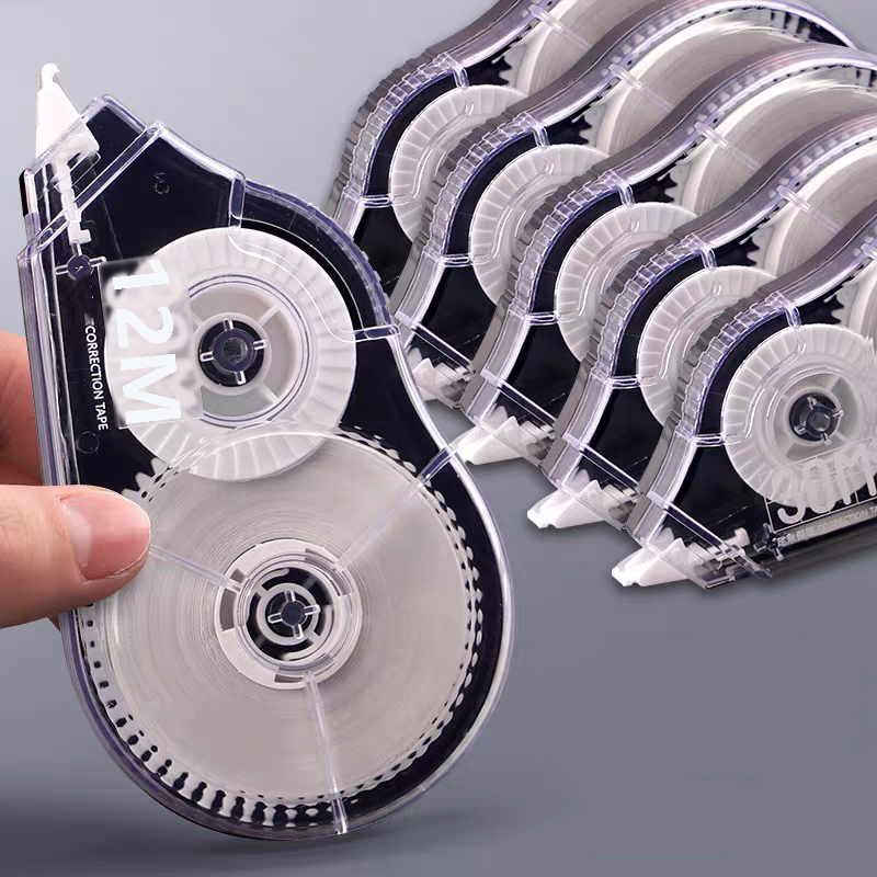 Correction Tape Roller - 12M*6 大容量リボン修正エクスプレスプライバシー保護ベルト本物のオフィス文具学生文具学校文具