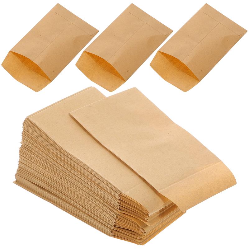Letter Envelope Kraft - 100 個小さなクラフト種子封筒茶色の紙封筒コインスタンプボタン現金収納封筒空白郵送キー