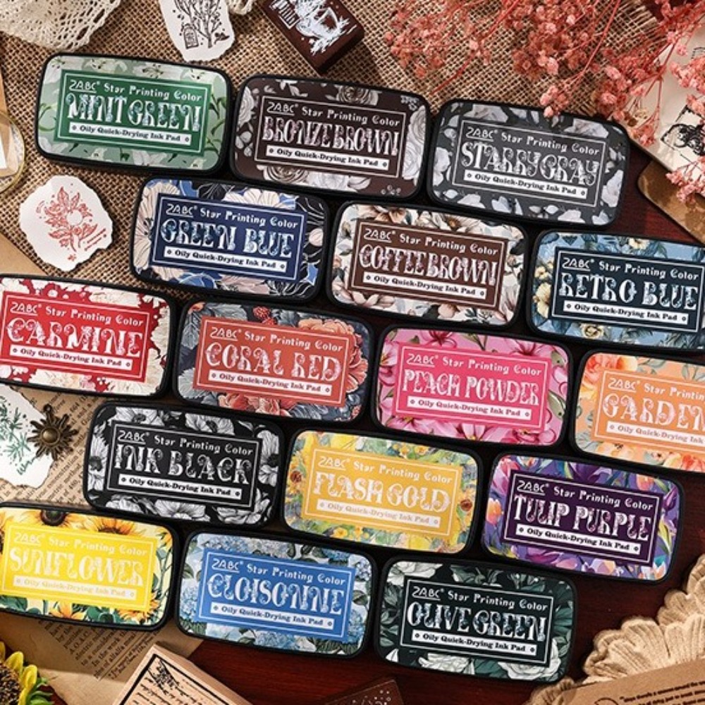 Self Inking Stamp - カラフルな多色インクパッドプランナースタンプアートスクラップブック学生用品セルフインクスタンプ印肉学校アクセサリー文具