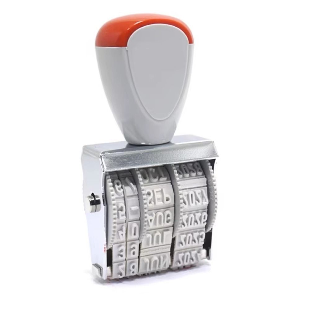 Self Inking Stamp - 実用的なデジタル日付ホイールスタンプ調整可能なクリアインプリントセルフインキングゴム日付スタンプDIYクラフトヴィンテージ日付回転スタンプ