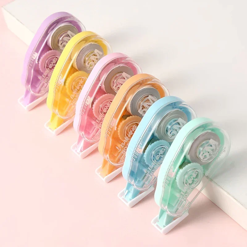 Correction Tape Roller - 6 ピース/セットホワイトアウト修正テープ複数色学生かわいいエラー修正消しゴム学生学校文具用品
