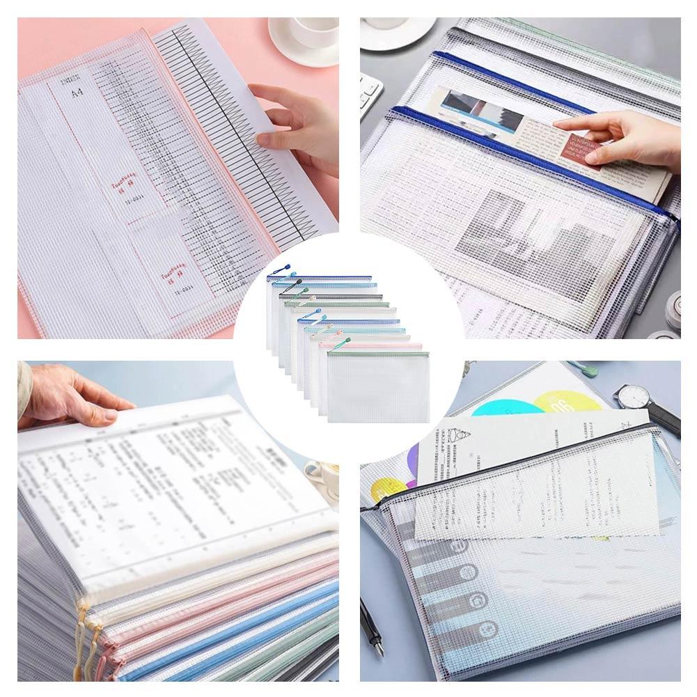 Is Stationery Office Supply - 10 個モランディライトカラーシリーズメッシュ文具収納袋ジッパー付き学生学校事務用品 G0R8
