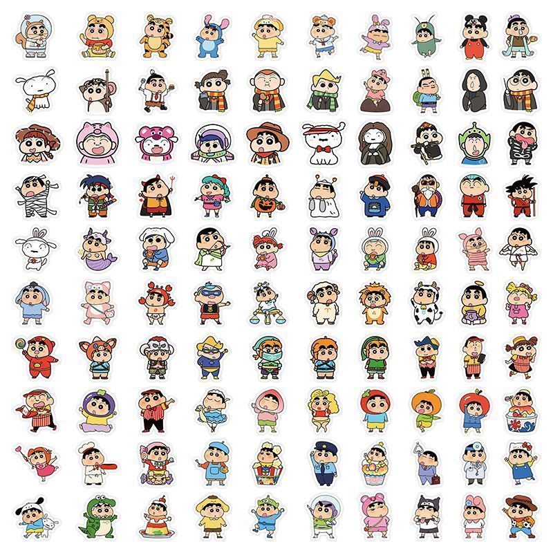 クレヨンしんちゃん漫画かわいい 100 個ステッカーかわいい - Cardstock Paper Pack のレビューと価格