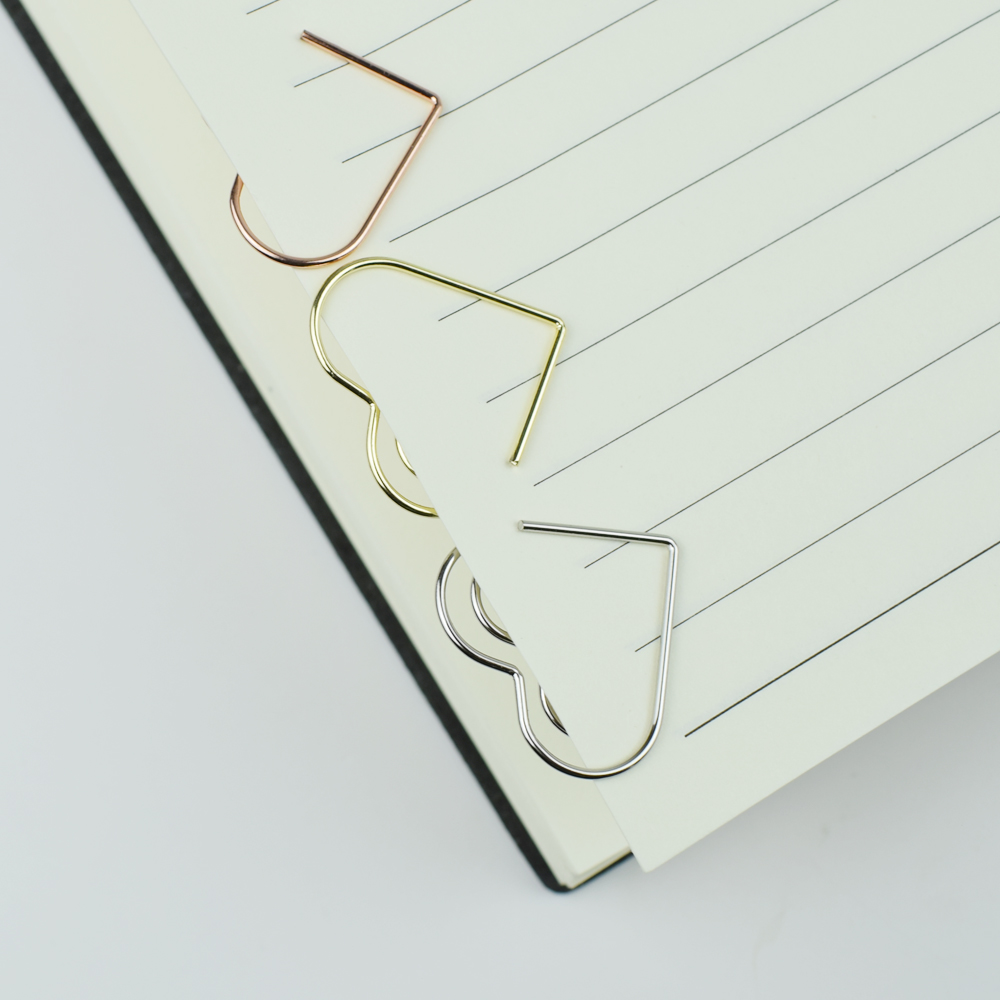 12個セット ハート型ペーパークリップ カラフルバインダー  - Binder Clip Assorted のレビューと価格