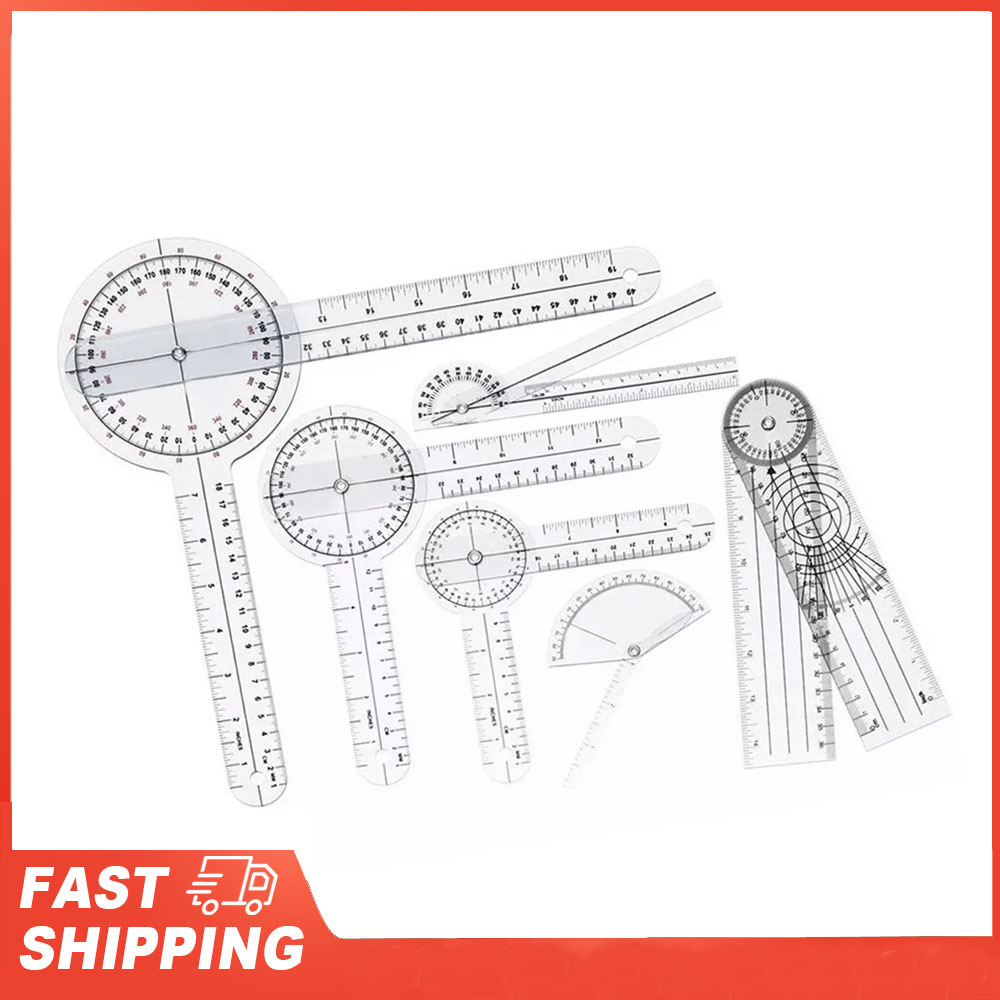 6 個の医療用ゴニオメーターセット PVC 透明なクリアスケ - Ruler Set Transparent のレビューと価格