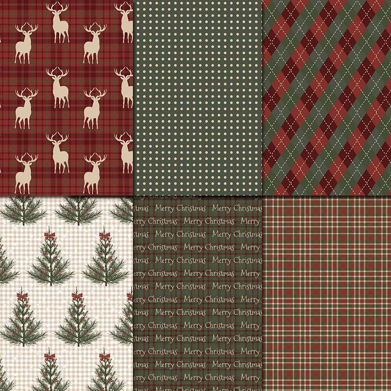1 セットヴィンテージメリークリスマススクラップブック紙パッ - Graph Paper Pad のレビューと価格