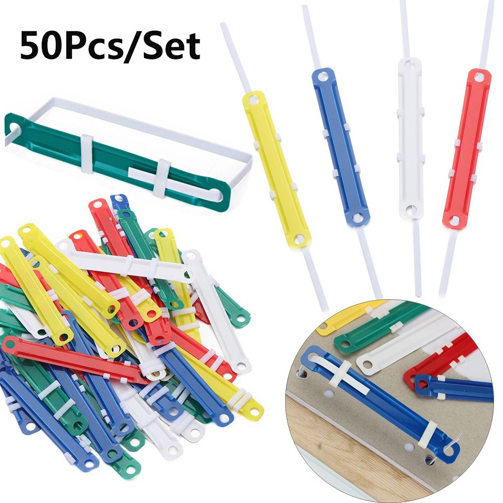 50ピース/セットファイル紙ファスナープラスチック結合クリッ - Binder Clip Assorted のレビューと価格