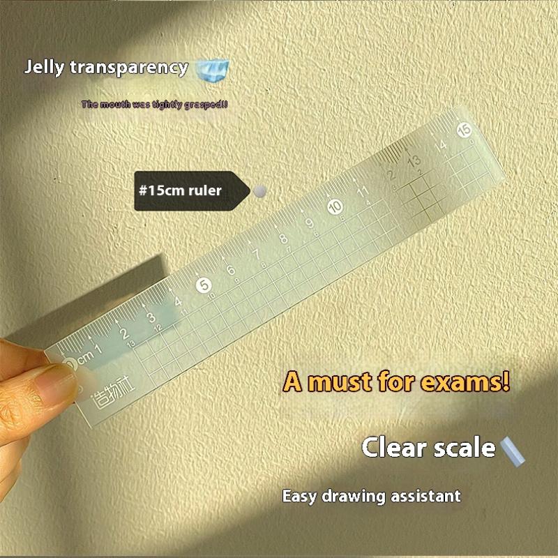 4 ピース/セット 15 センチメートルゼリー定規セット肥厚 - Ruler Set Transparent のレビューと価格