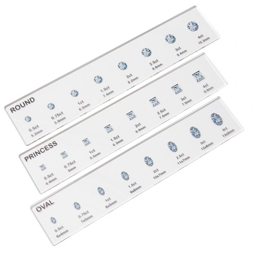 耐久性のある定規透明アクリル測定定規セットラウンド楕円形正方 - Ruler Set Transparent のレビューと価格
