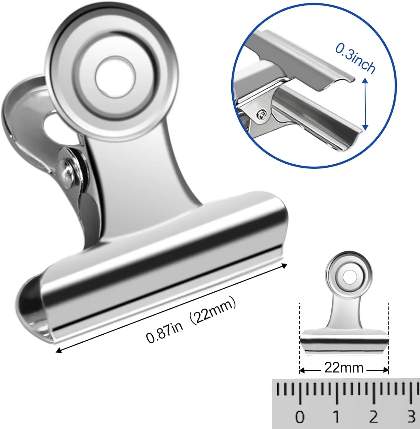 ミニメタルグリップブルドッグスプリングクリップセット、チケッ - Binder Clip Assorted のレビューと価格