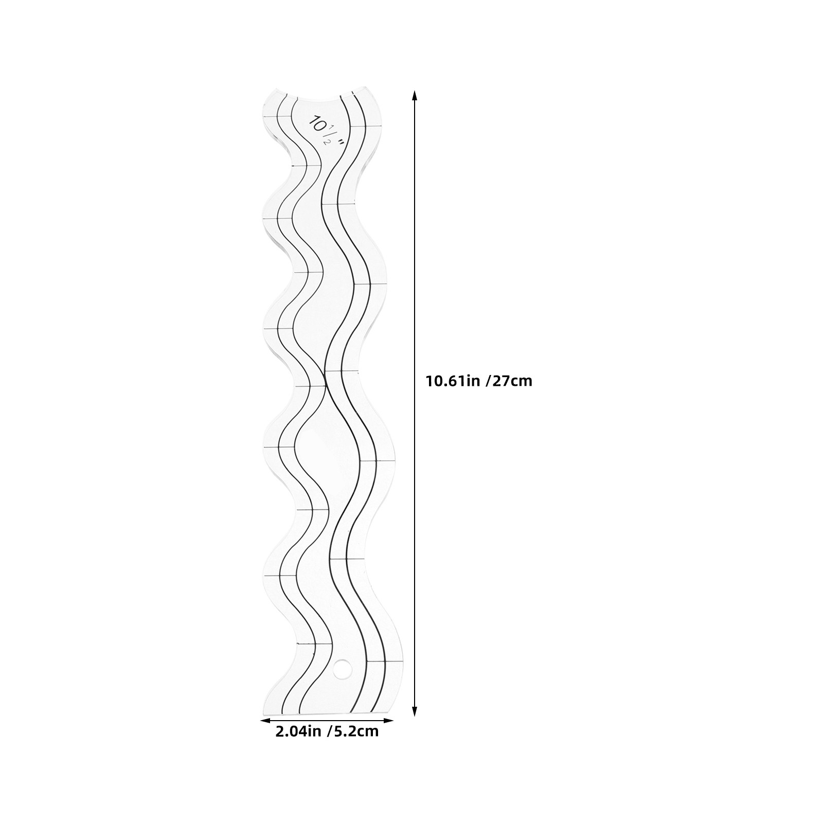 2個入りキルティング定規セット 透明アクリル製 波型キルトテ - Ruler Set Transparent のレビューと価格