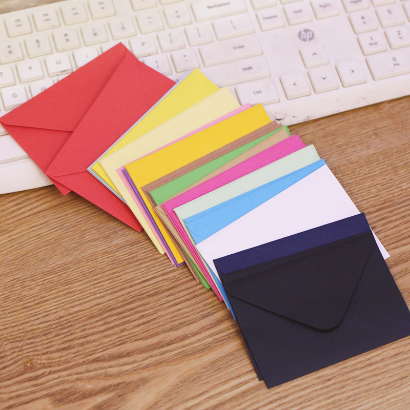 ミニ封筒10*7cm (10ピース/ロット) カラー会員カー - Letter Envelope Kraft のレビューと価格