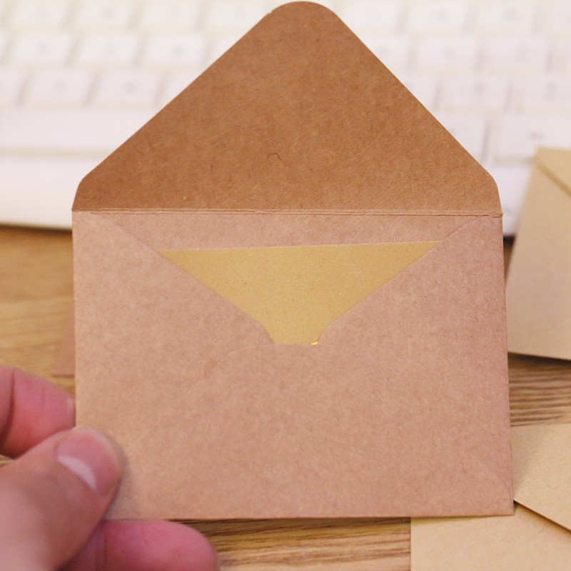 ミニ封筒10*7cm (10ピース/ロット) カラー会員カー - Letter Envelope Kraft のレビューと価格
