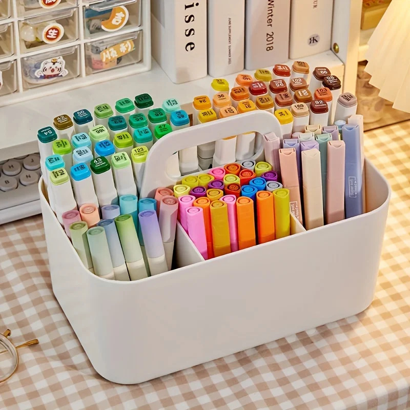 ポータブル5コンパートメント収納バスケット - ハンドル付き - Ideal Stationery & Office Supply のレビューと価格