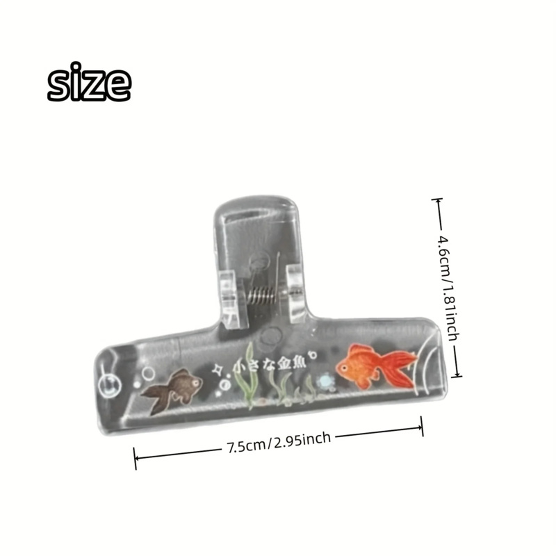 1PC 透明アクリル金魚バインダークリップ、滑り止めブック、 - Binder Clip Assorted のレビューと価格