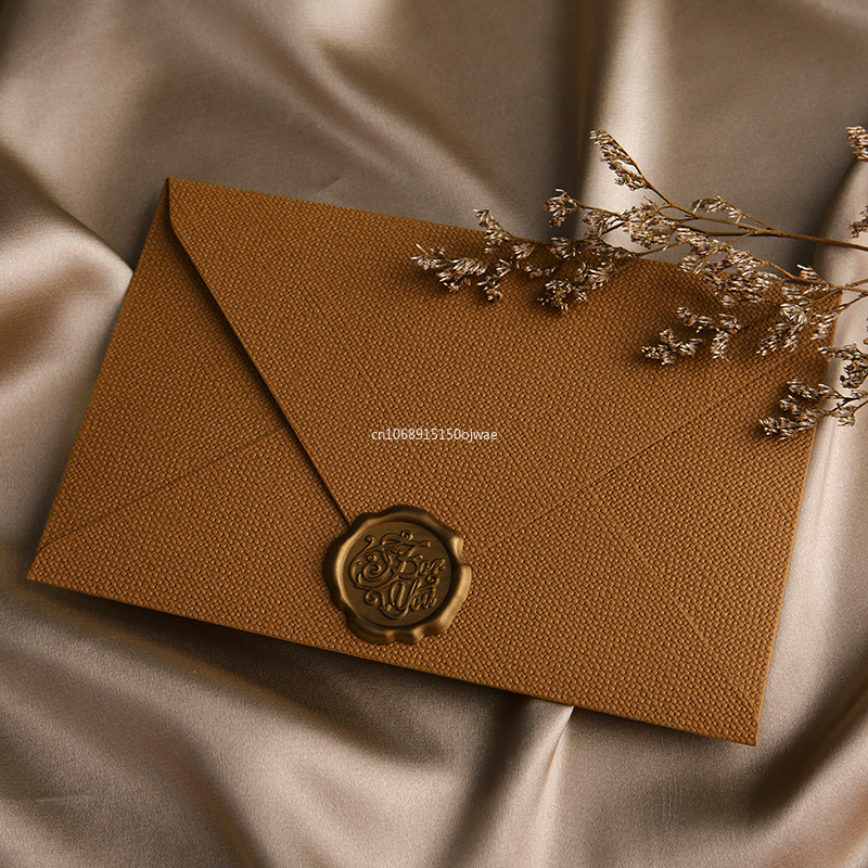 クラフト紙ヨーロッパ風レトロリネン封筒便箋ワックスシールセッ - Letter Envelope Kraft のレビューと価格