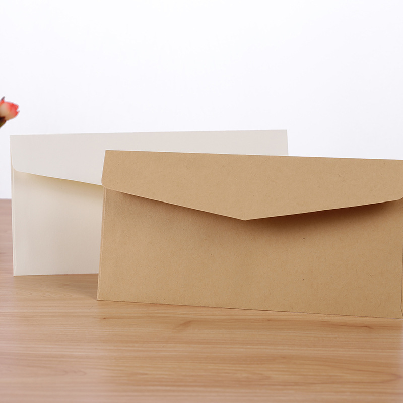 10 個の古典的な紙封筒白黒クラフト白紙窓封筒結婚式招待状封 - Letter Envelope Kraft のレビューと価格