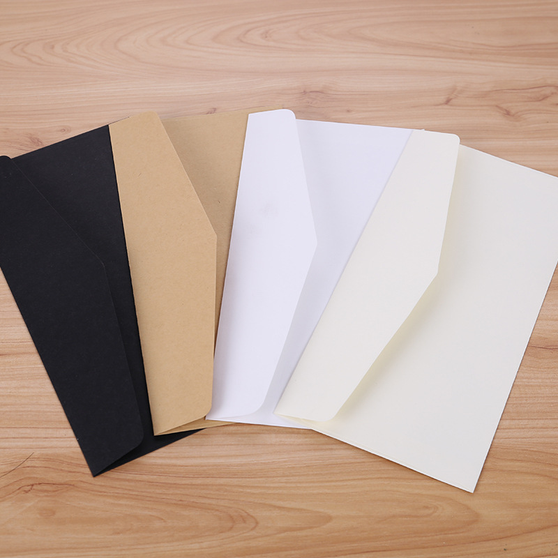 10 個の古典的な紙封筒白黒クラフト白紙窓封筒結婚式招待状封 - Letter Envelope Kraft のレビューと価格