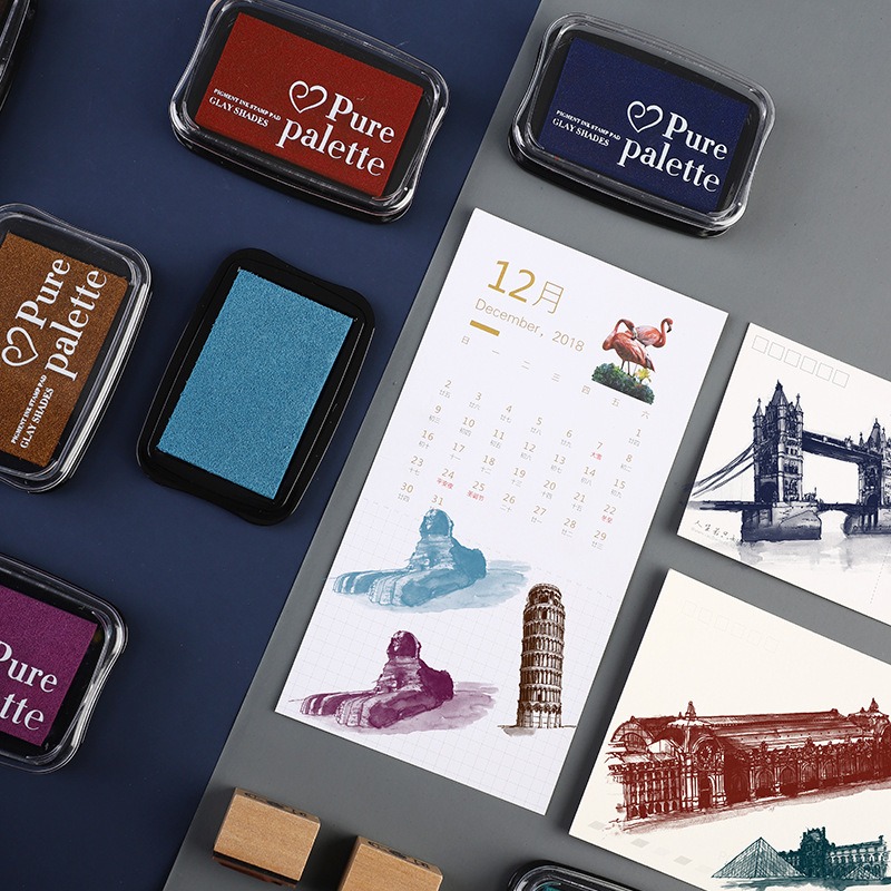 ヴィンテージカラー印肉スタンピングスクラップブッキング素材ビ - Self Inking Stamp のレビューと価格