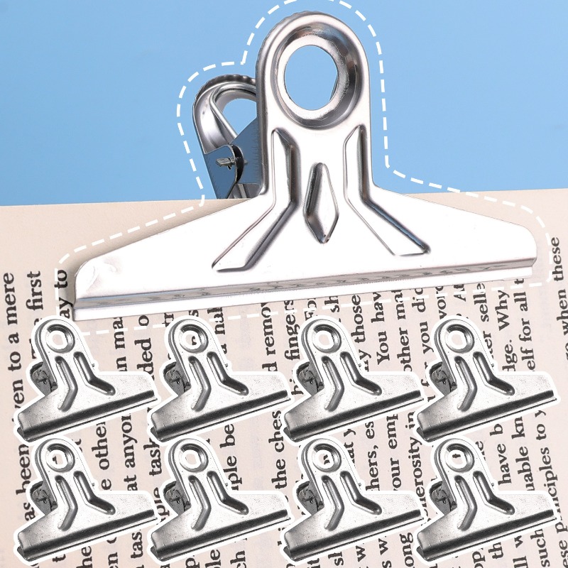 特大ブルドッグ紙バインダークリップステンレス鋼紙ドキュメント - Binder Clip Assorted のレビューと価格