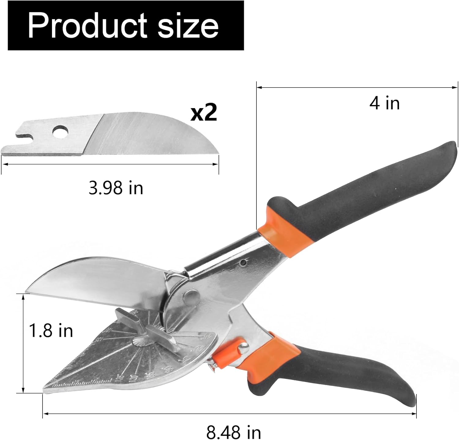 45-135度調整可能なマイターシャー、SK5交換可能なブレ - Scissors Stainless Craft のレビューと価格