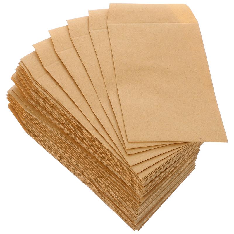 100 個小さなクラフト種子封筒茶色の紙封筒コインスタンプボ - Letter Envelope Kraft のレビューと価格