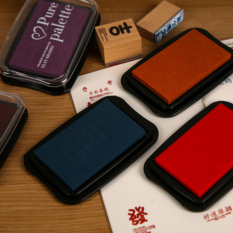 12 色ヴィンテージソリッドカラー大型インクパッドスタンプ  - Self Inking Stamp のレビューと価格