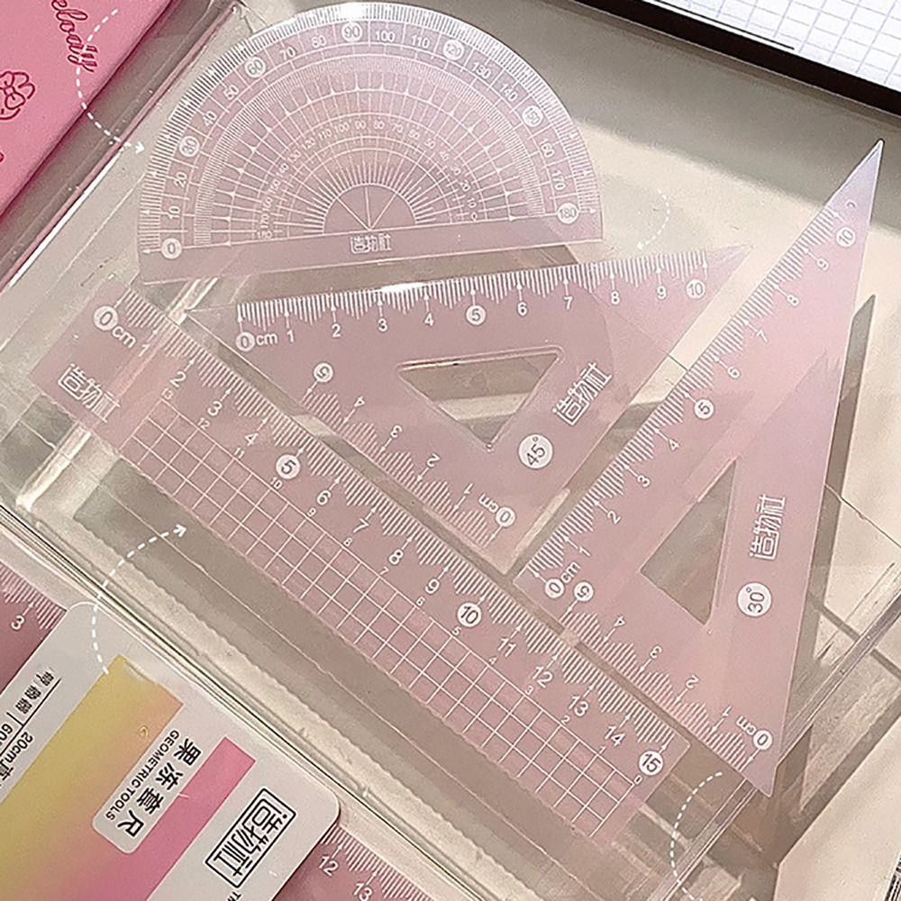 4 ピース/セット多機能 15/20 センチメートルゼリー定 - Ruler Set Transparent のレビューと価格