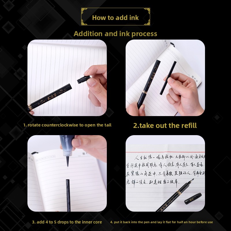 4 ピース/セット書道アートマーカーペンブラシペンアートマー - Is Stationery Office Supply のレビューと価格