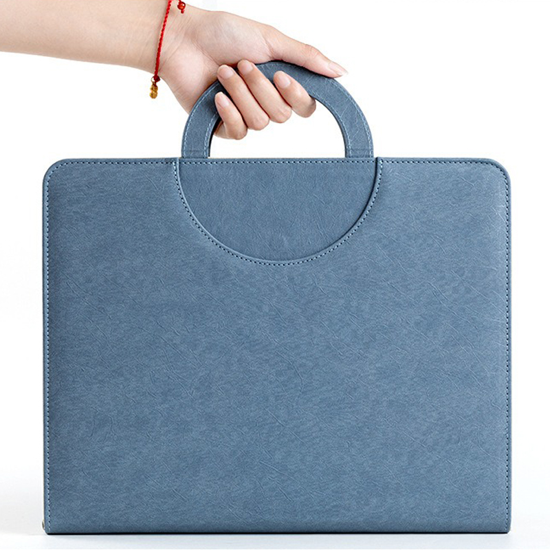 多機能 A4 PU レザービジネスポートフォリオフォルダーリ - Binder Clip Assorted のレビューと価格
