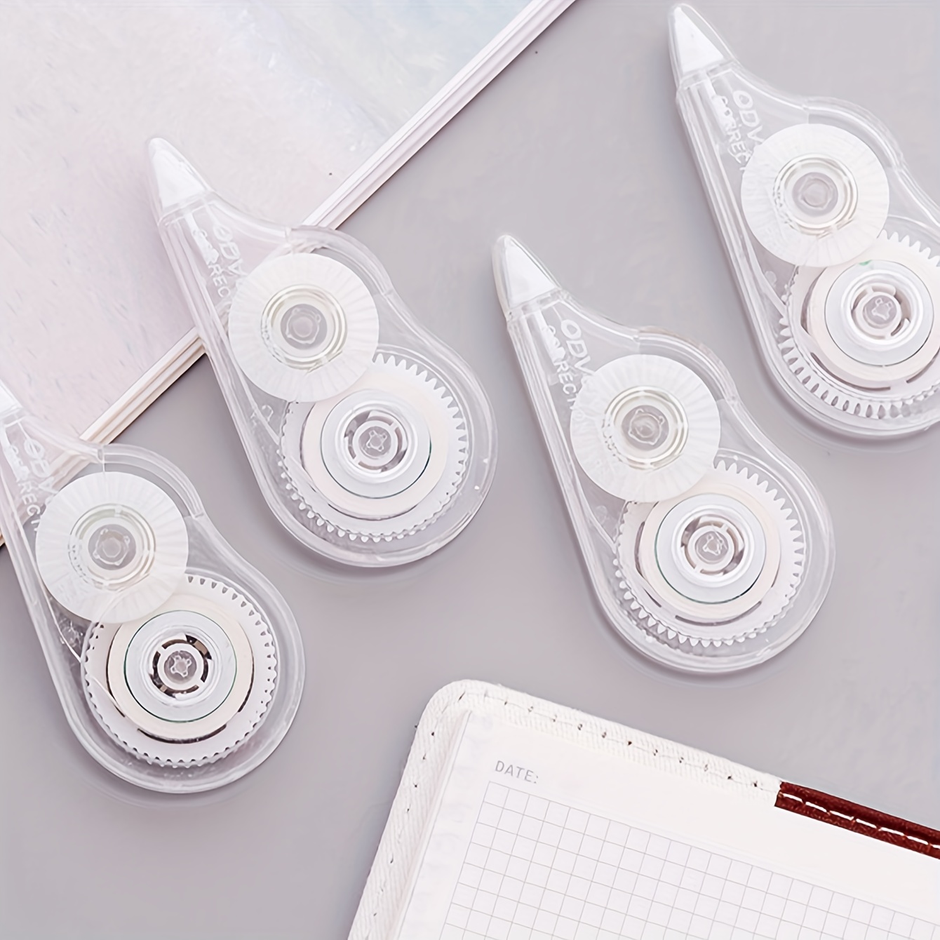 1 PC 大容量透明修正テープポータブルシンプルなデザイン学 - Correction Tape Roller のレビューと価格