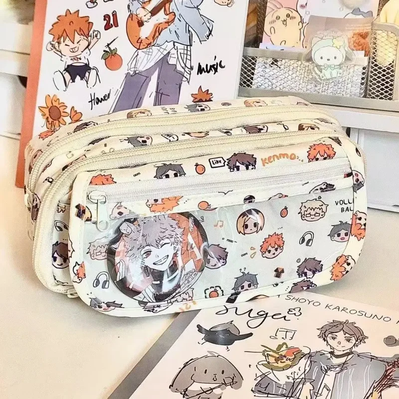 アニメ ハイキュー!! 痛絵柄のかわいいペンケース、漫画風文 - Stationery Office のレビューと価格