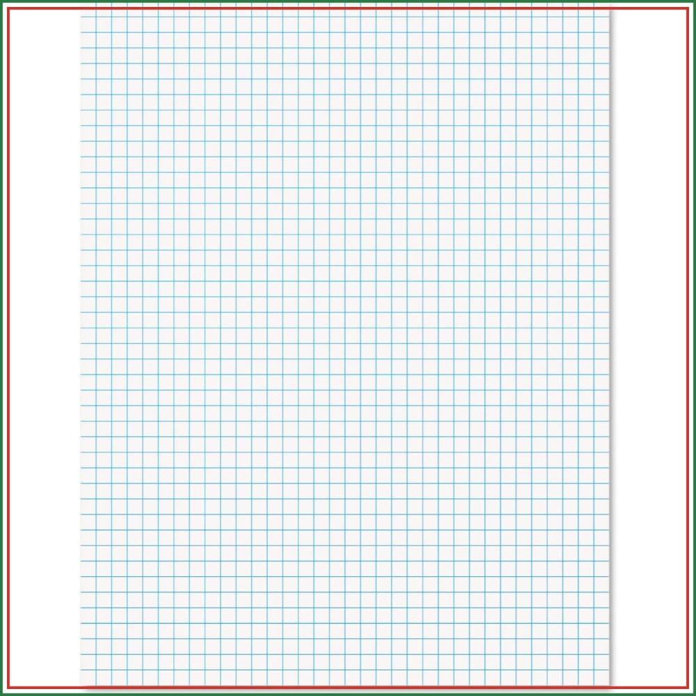 方眼罫線入りグラフペーパーパッド 8.5x11インチ、50枚 - Graph Paper Pad のレビューと価格