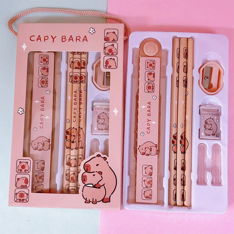 1 セットカピバラ漫画鉛筆消しゴム HB スケッチアイテム描 - Office Supply Office Stationery Items のレビューと価格
