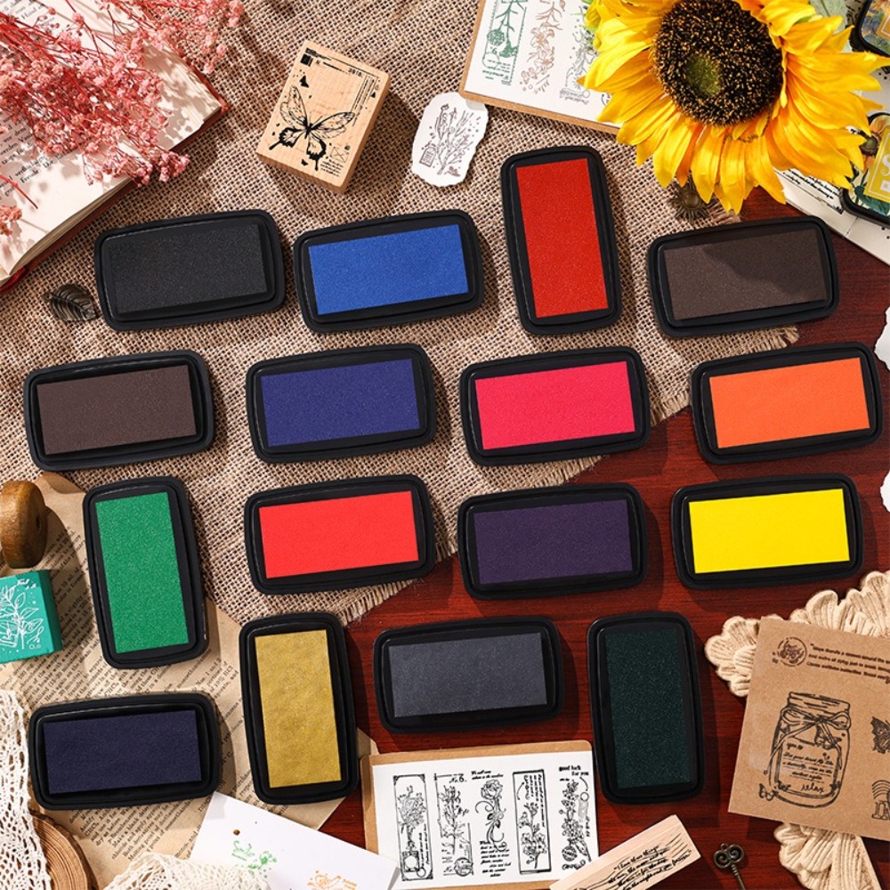 新しいカラフルなインクパッド使いやすいスクールアクセサリーセ - Self Inking Stamp のレビューと価格