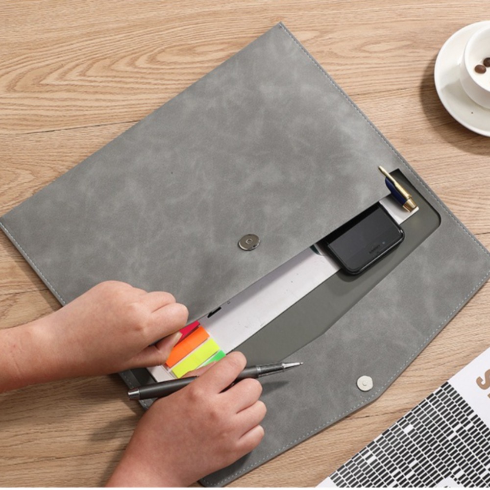 ファイルバッグ PU レザー アーカイブフォルダー 収納封筒 - Is Stationery Office Supply のレビューと価格