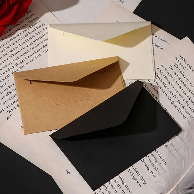 20/40/80 個クラシックホワイトブラッククラフト空白ミ - Letter Envelope Kraft のレビューと価格