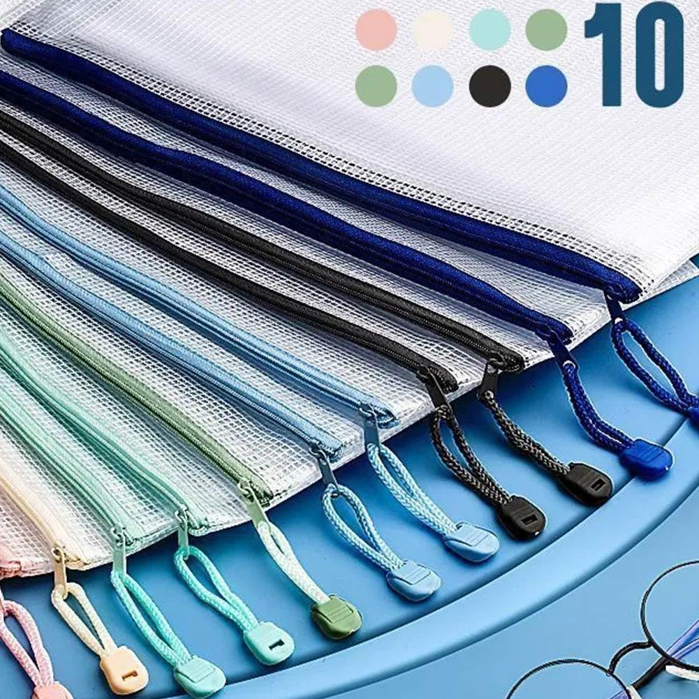10 個モランディライトカラーシリーズメッシュ文具収納袋ジッ - Is Stationery Office Supply のレビューと価格